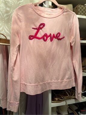 Lilly Pulitzer Light Pink Sequin Heart Sweatshirt